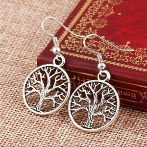 Handmade Tree of Life Silver Earrings